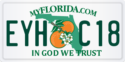 FL license plate EYHC18