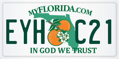 FL license plate EYHC21