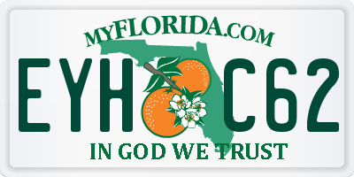 FL license plate EYHC62