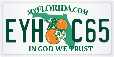 FL license plate EYHC65