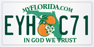 FL license plate EYHC71