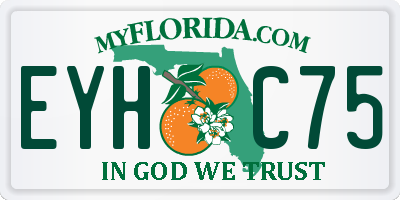 FL license plate EYHC75
