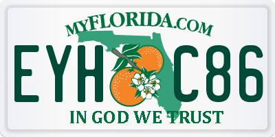 FL license plate EYHC86