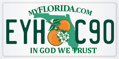 FL license plate EYHC90