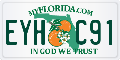 FL license plate EYHC91