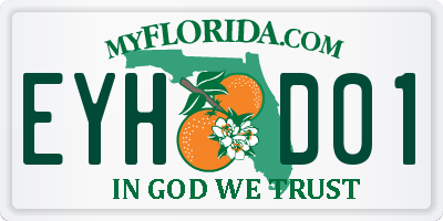 FL license plate EYHD01