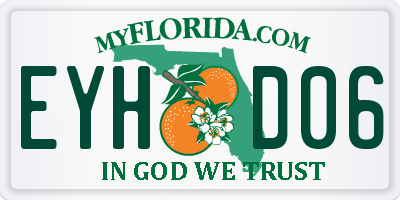 FL license plate EYHD06