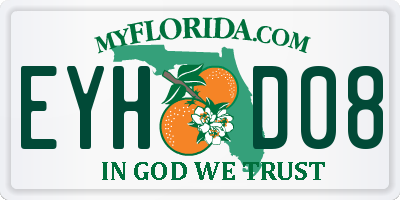 FL license plate EYHD08