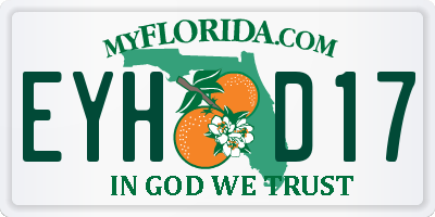 FL license plate EYHD17