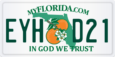 FL license plate EYHD21