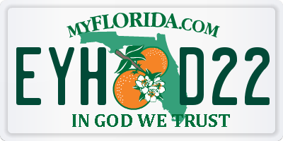 FL license plate EYHD22