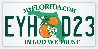 FL license plate EYHD23