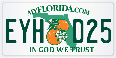 FL license plate EYHD25