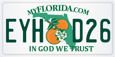 FL license plate EYHD26