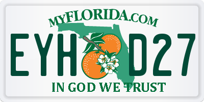 FL license plate EYHD27