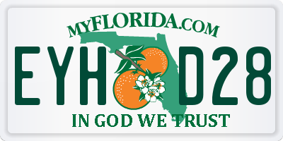 FL license plate EYHD28