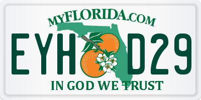 FL license plate EYHD29