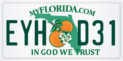 FL license plate EYHD31