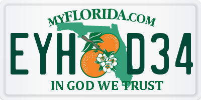 FL license plate EYHD34