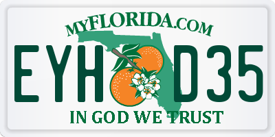 FL license plate EYHD35