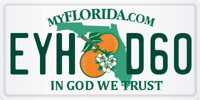 FL license plate EYHD60