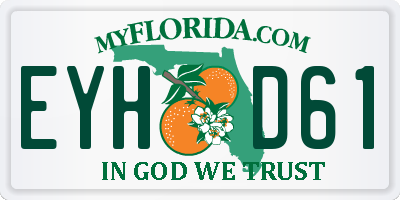 FL license plate EYHD61
