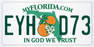 FL license plate EYHD73