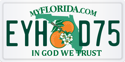 FL license plate EYHD75