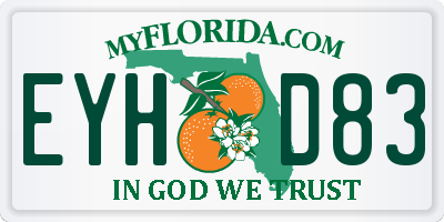 FL license plate EYHD83