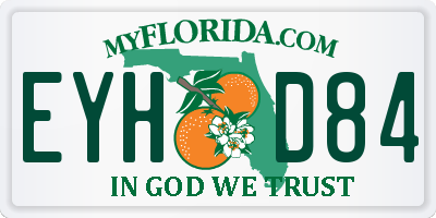 FL license plate EYHD84