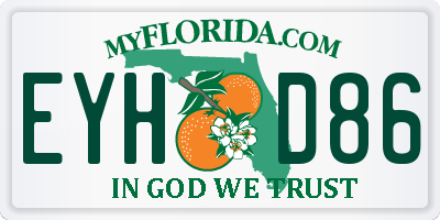 FL license plate EYHD86