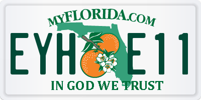 FL license plate EYHE11