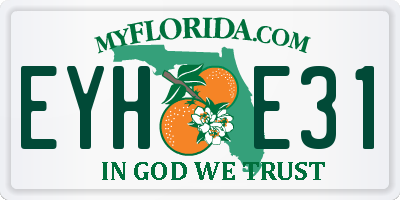 FL license plate EYHE31