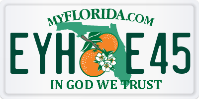 FL license plate EYHE45