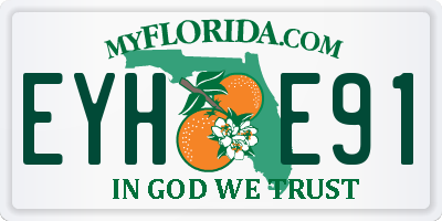 FL license plate EYHE91