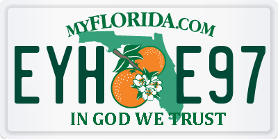 FL license plate EYHE97