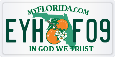 FL license plate EYHF09