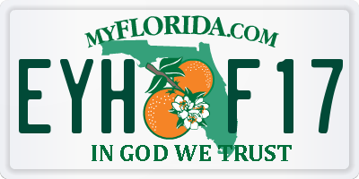 FL license plate EYHF17