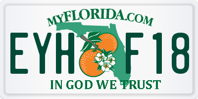 FL license plate EYHF18