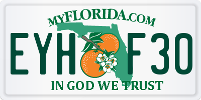 FL license plate EYHF30