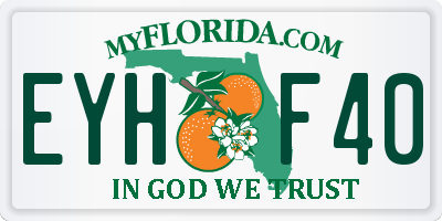 FL license plate EYHF40
