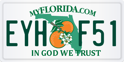 FL license plate EYHF51