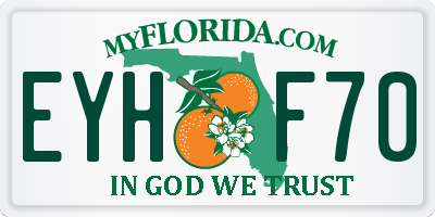 FL license plate EYHF70
