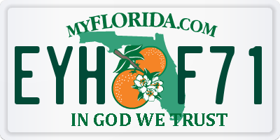FL license plate EYHF71