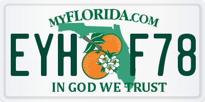 FL license plate EYHF78