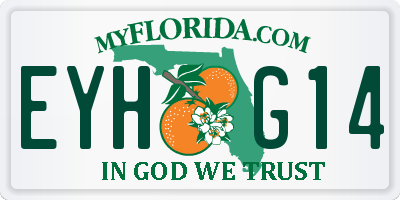 FL license plate EYHG14