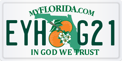 FL license plate EYHG21