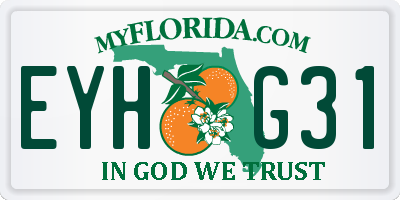 FL license plate EYHG31