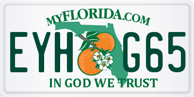 FL license plate EYHG65
