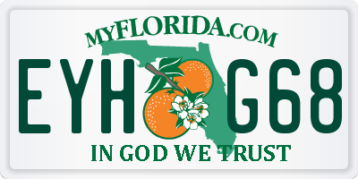 FL license plate EYHG68